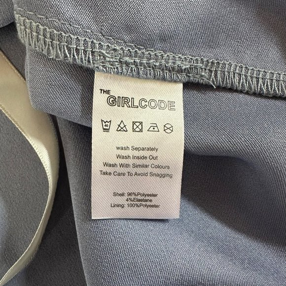 ASOS The Girlcode Women's Satin Ruffle Side Wrap Tank Top Mini Dress in Blue -10 - Picture 7 of 8